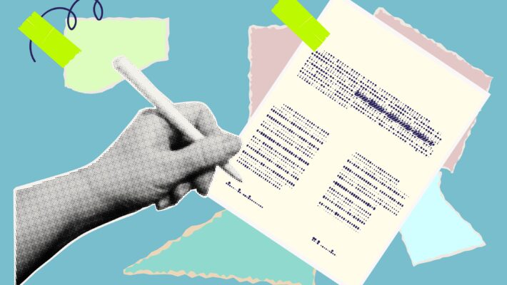 A hand signing a contract