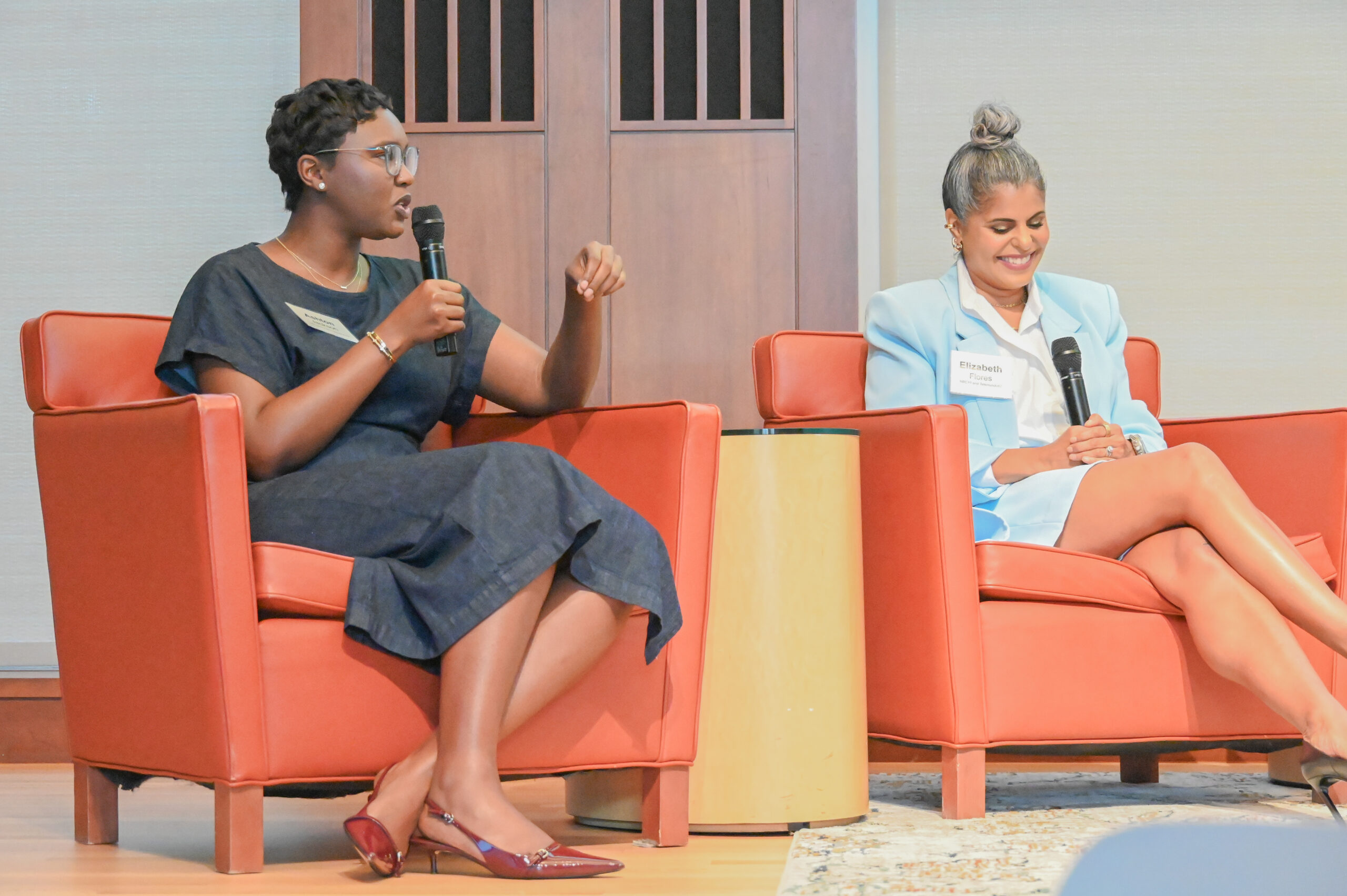Ashton Jackson and Elizabeth Flores at the Reimagining Philadelphia Journalism Summit